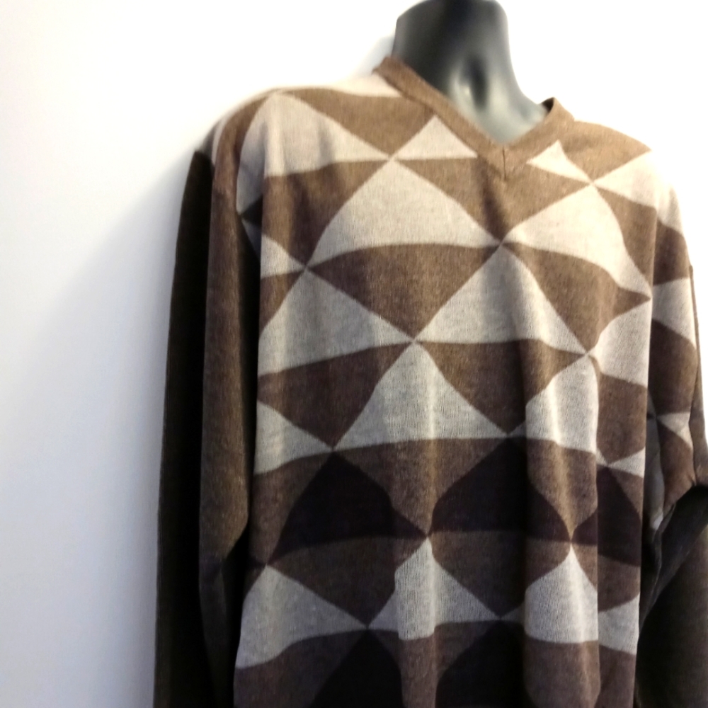 Silver Needle Mens Jacquard Sweater Sz 3XLT NWT